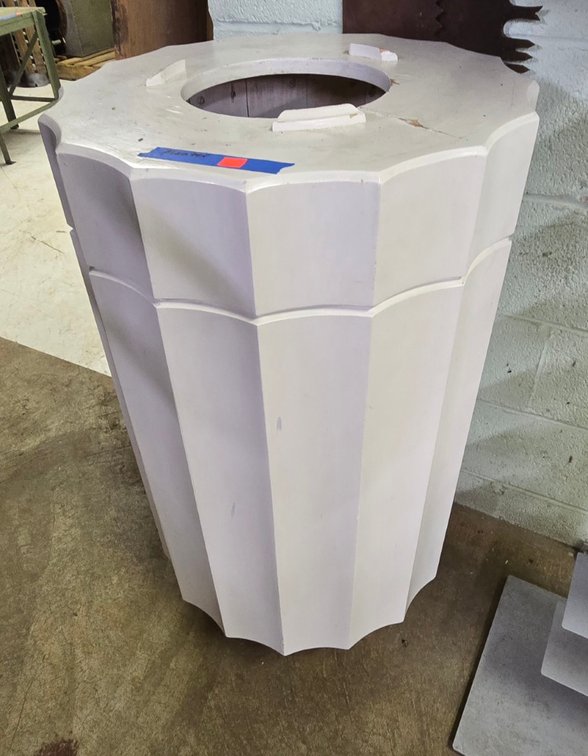 Wood Commercial Trashcan-Outside Stairwell Cent Rm