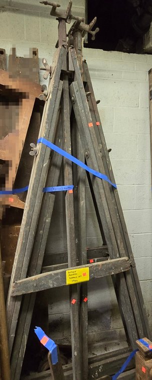 Antique Painter's Scaffold Set-Central Rm (By Scrap Wood Lot)