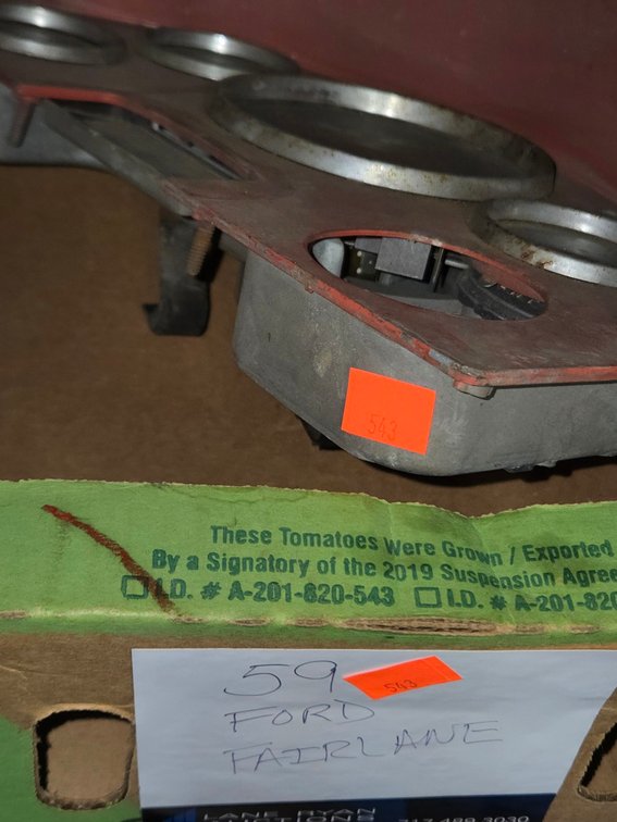 1959 Ford Fairlane Dash Insert/Speedometer-Central Room