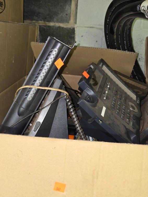 Phone System, Model Edge 700 - On Pallet Racking Near Scrap Wood