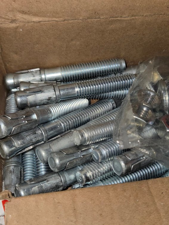(3) Boxes Hilti Concrete Anchors, 1/2"-Central Room