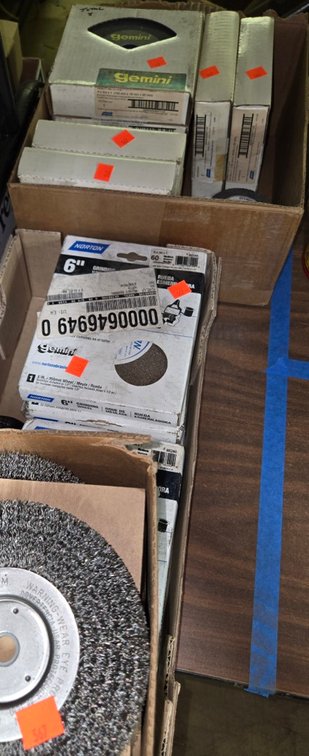(2) Trays 6" Norton & Gemini Grinding Wheels-Central Rm