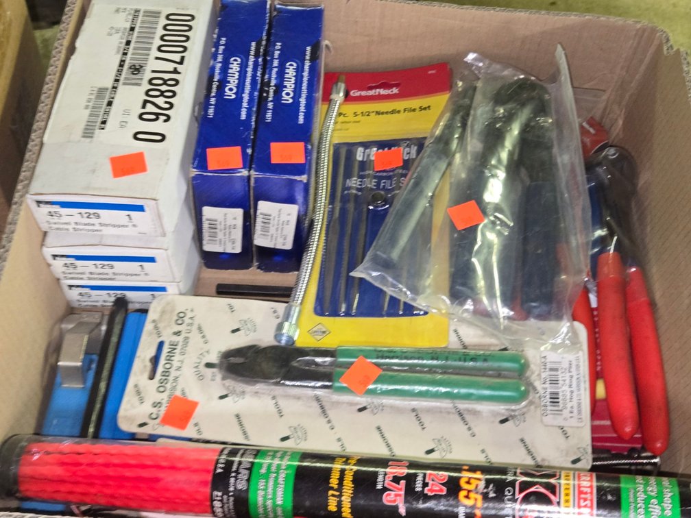 Tray NEW. Pliers, Needle Files, Crescent Cutting Nippers-Central Rm