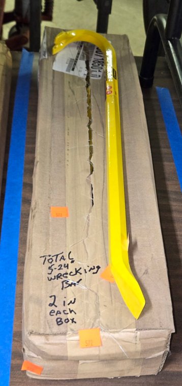 (5) 24" Stanley Wrecking Bars-NEW-Central Room