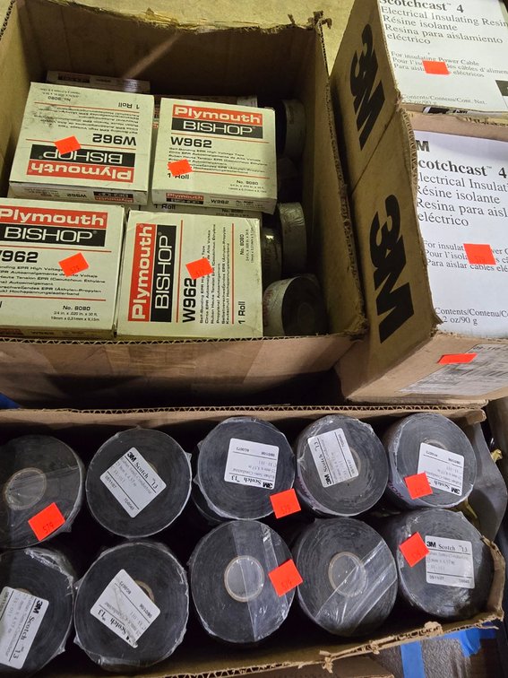 (4) Boxes Plymouth Bishop Self-Bonding High Voltage Tape-Central Rm