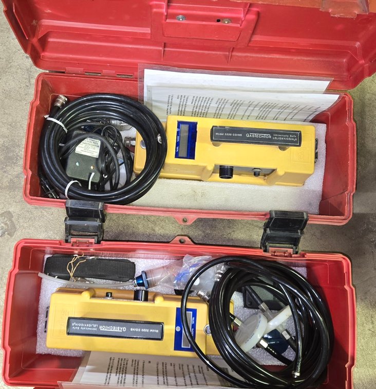 (2) Red Plastic Boxes with Gas Detectors-Central Rm