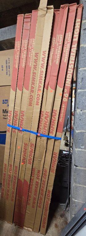 (9) Boxes 96" L Industrial Fluorescent Blubs-Cent Rm