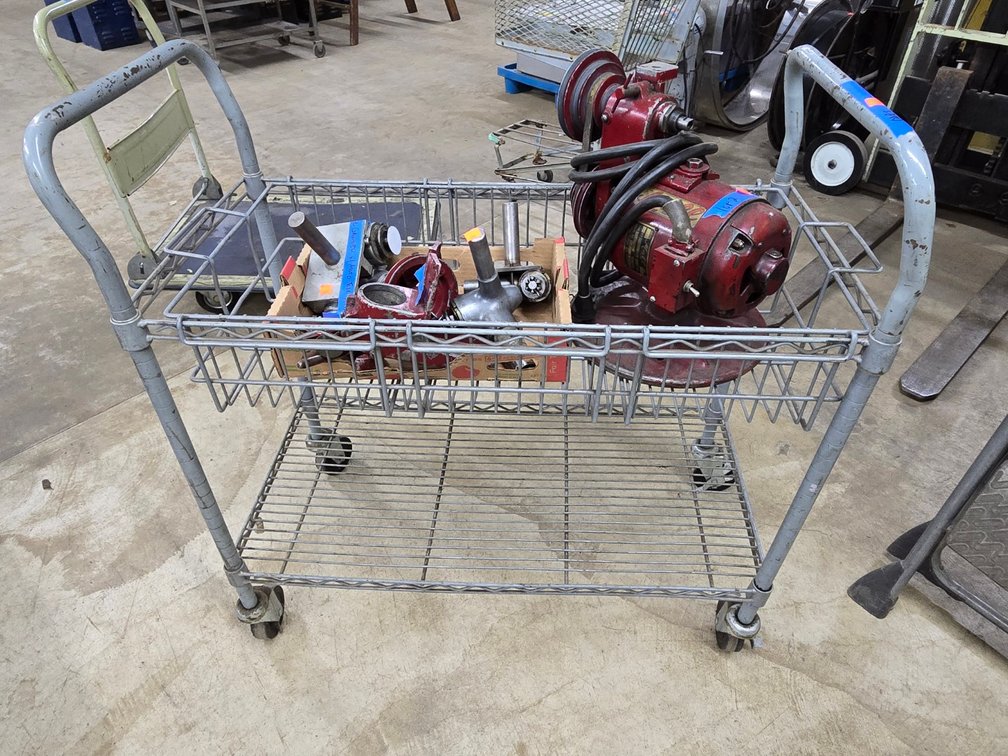 Metal Rolling Cart w/ Portable Grinder-Central Rm