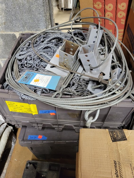 (2) Plastic Totes Sinco Indus. Netting-Central Rm