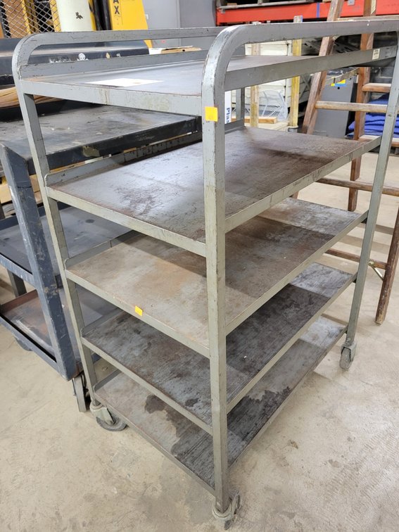 Vtg. Metal Industrial Wheeled Cart-Central Room
