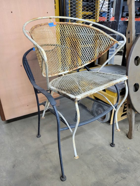 (2) MCM Outdoor Wire Patio Chairs-Central Room