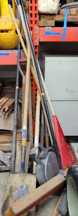 Lot Long-Handled Tools-Central Room