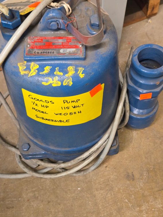 Goulds Submersible Pump, 1/2 HP, 115 V-Central Rm