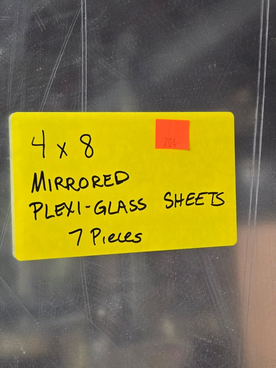 (7) Sheets Mirrored Plexiglass Pieces-Central Room