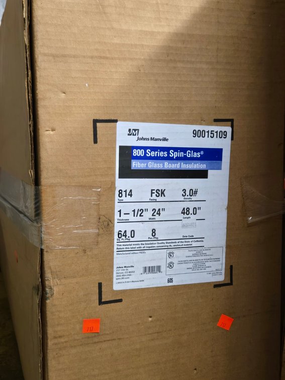 Box Fiberglass Board Insulation-Central Room