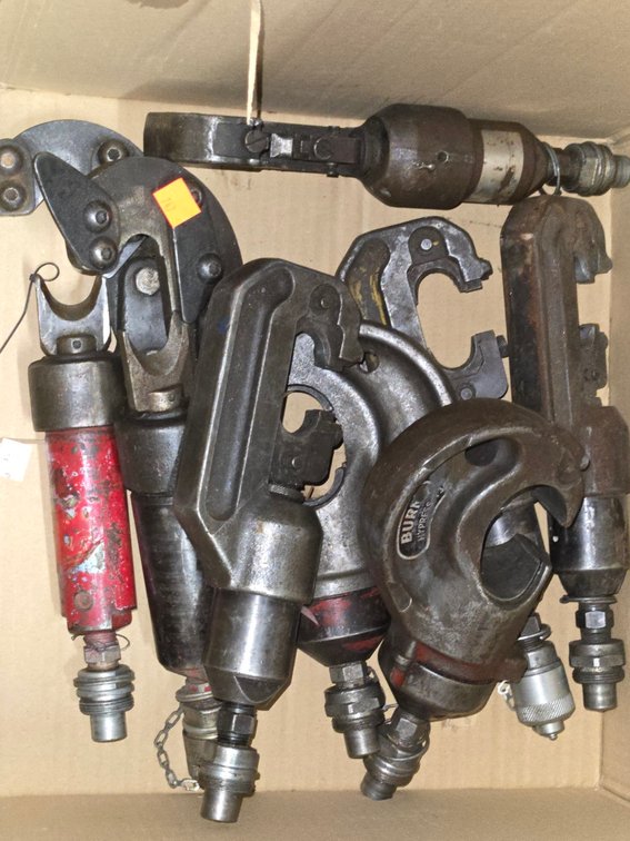 Box All Hydr. Burndy Small & Lg Crimpers-Well Rm