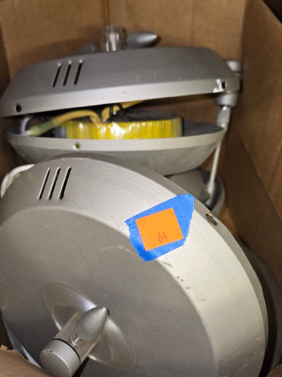 Box of Lighting Fixtures-Light Rm