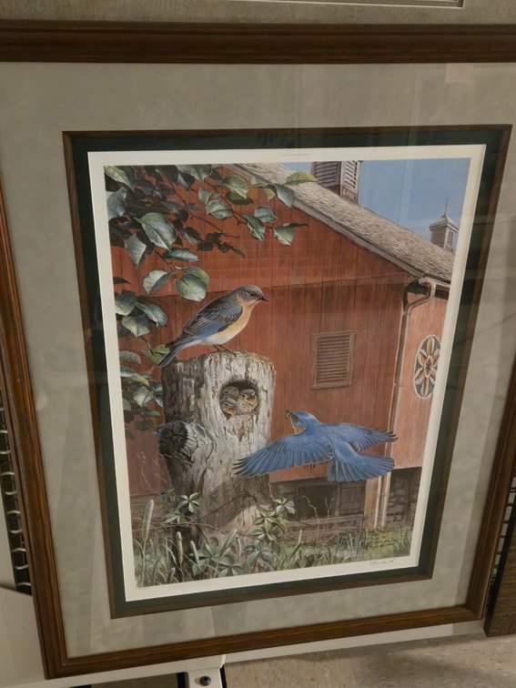 Ned Smith, "Dutch Country Bluebirds"