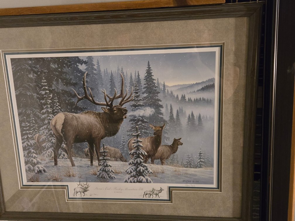 Larry Zach, "Storms End - Rocky Elk"