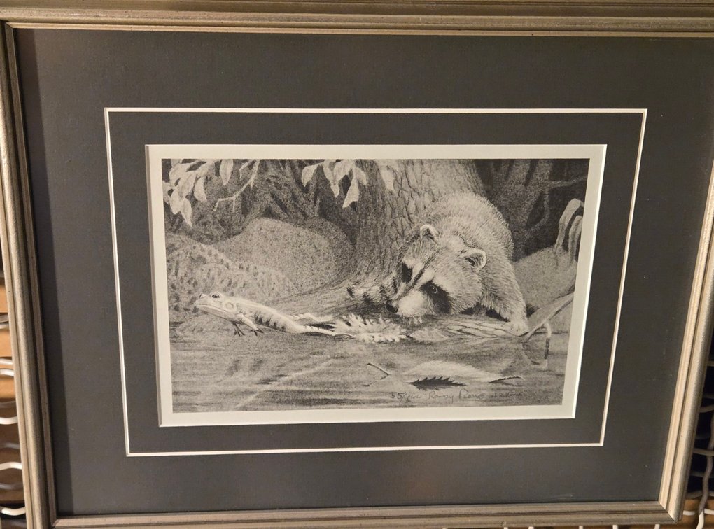 Randy Rowe, "Raccoon and Frog"