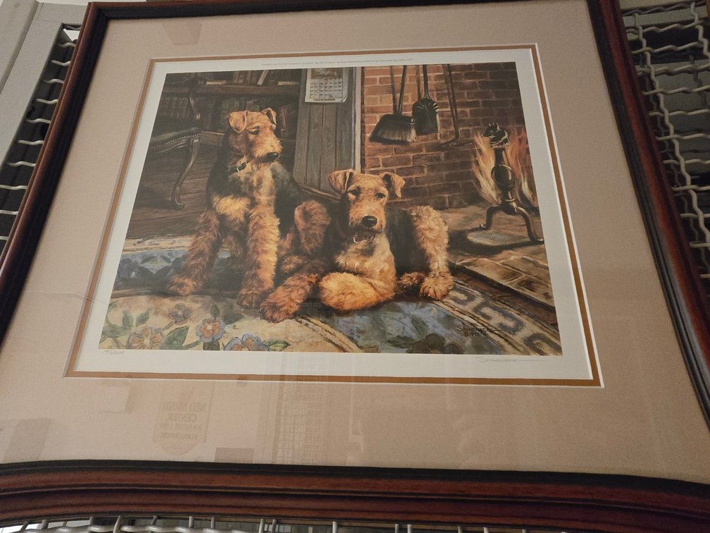 Susan Sponenberg, "Airedales by the Fire"