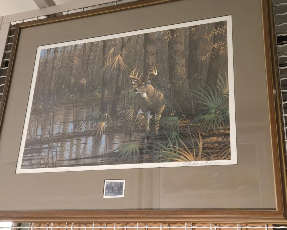 Michael Sieve, 1985 Louisiana Stamp Print - Whitetail Deer