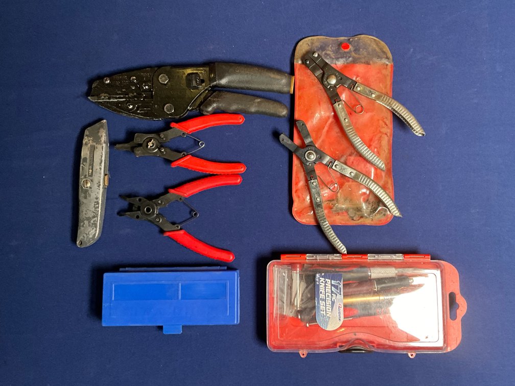 Exacto Knives/ Craftsman Wire Cutters/ Snap Ring Tool Kit