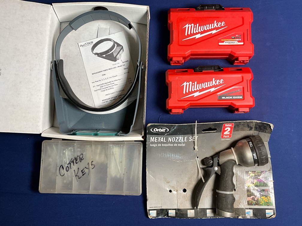Milwaukee Drill Bits/ Opti Visor/ Cotter Keys