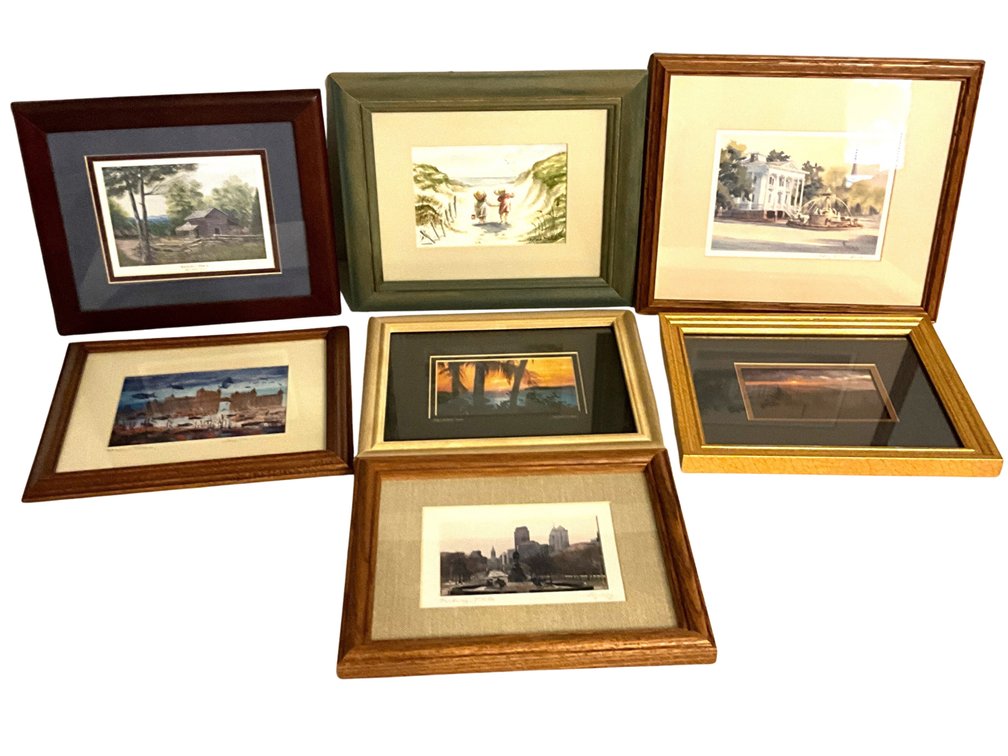 Seven Framed Prints and Artwork