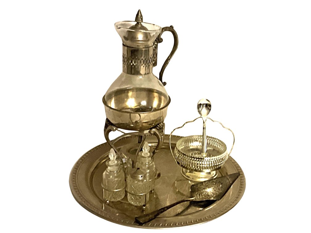 Silver-Tone & Glass Serving Collection