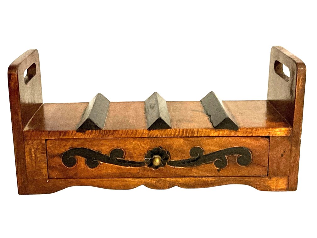 Wooden Wine Bottle Holder with Drawer