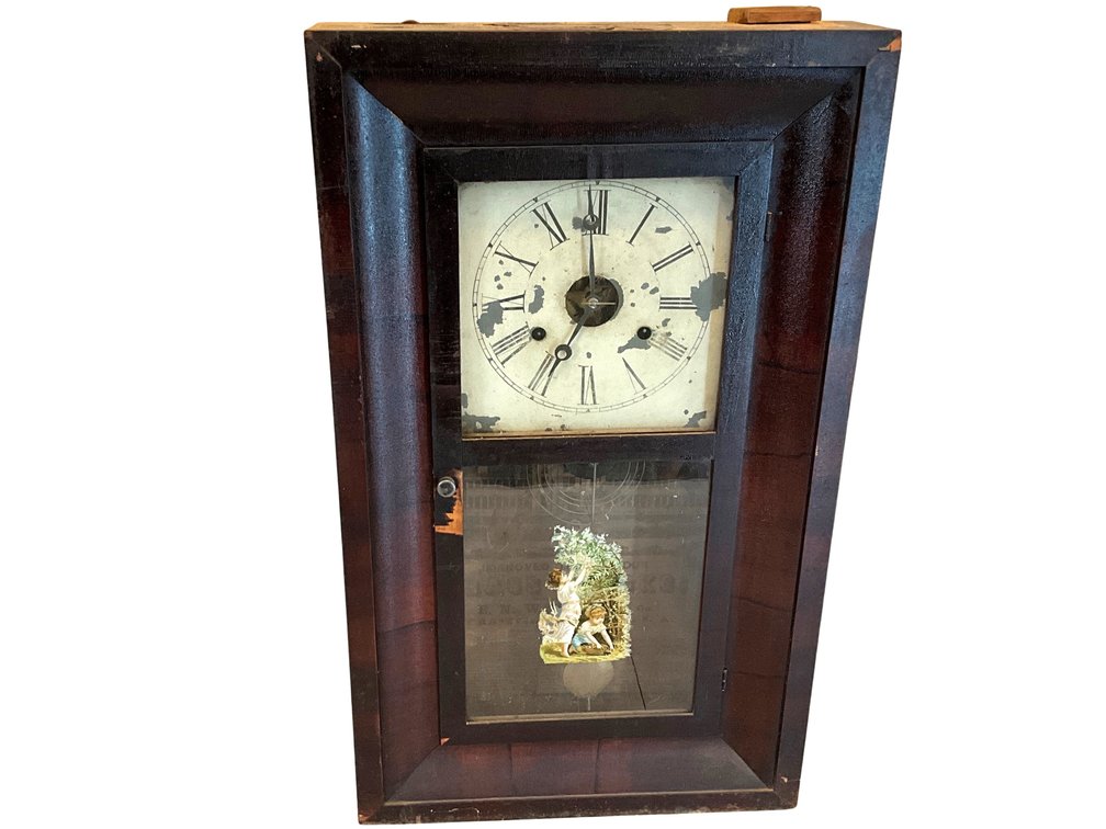 E.N. Welch 30-Hour Brass Wall Clock