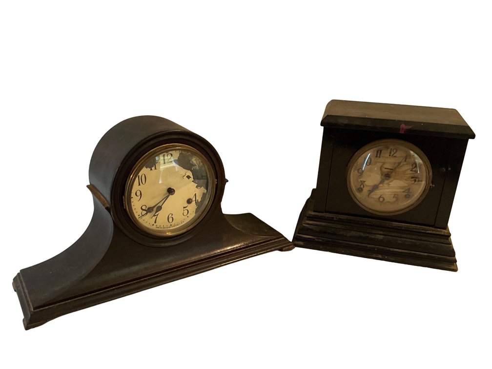 Two Mechanical Mantel Clocks
