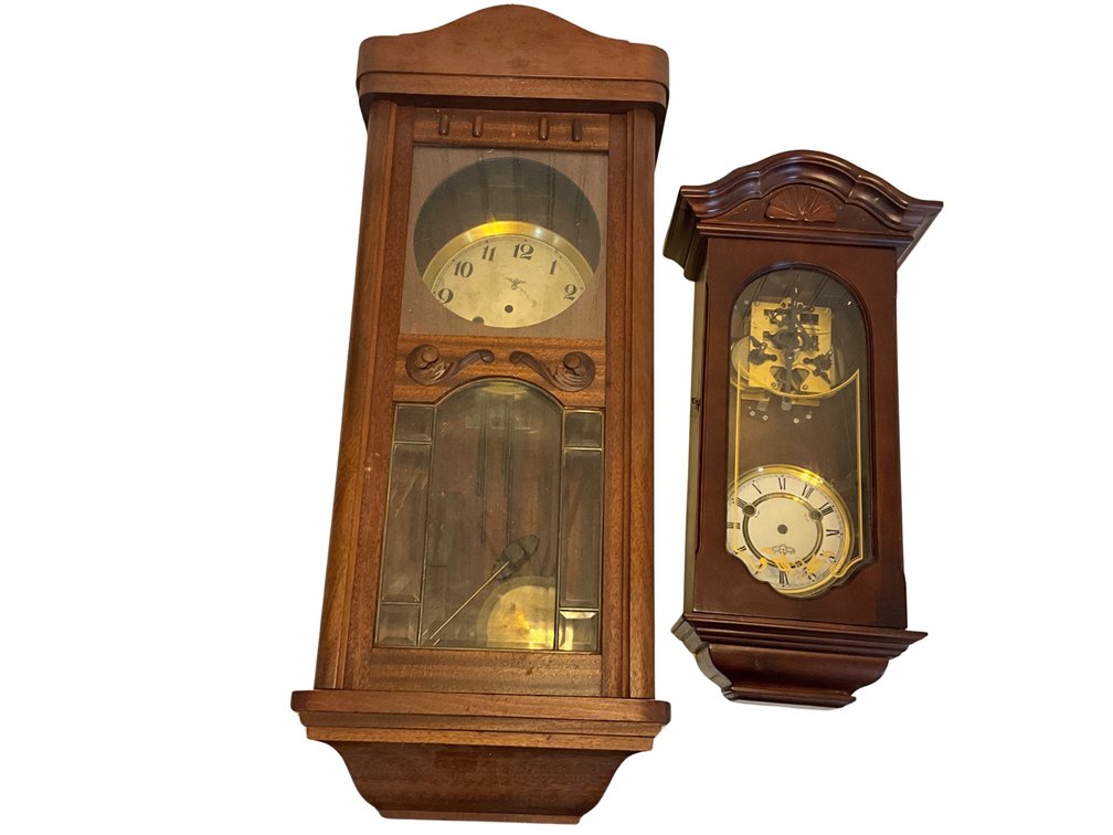 Two Wooden Wall Clocks