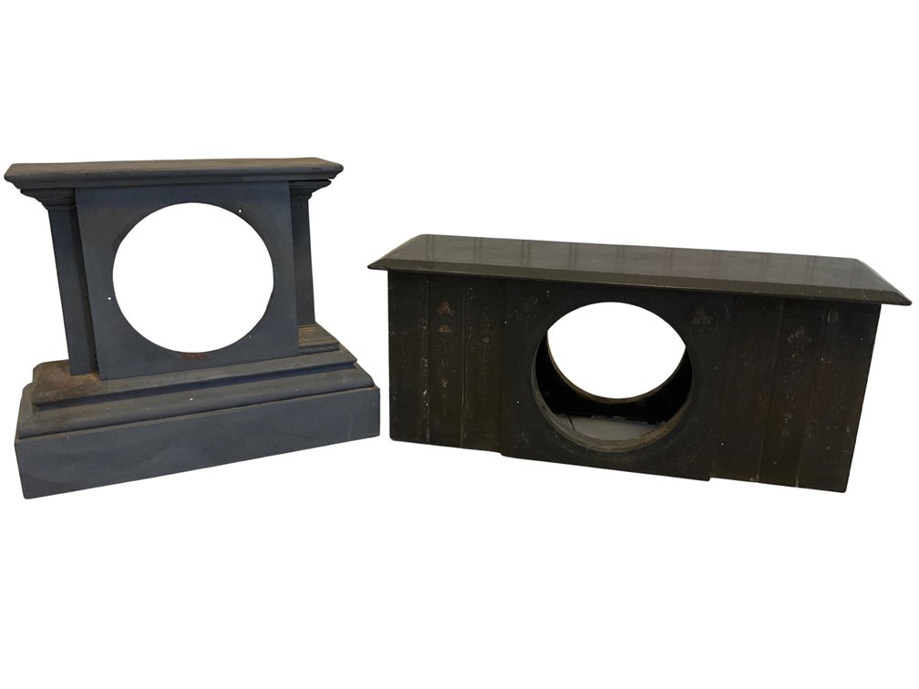 Two Wooden Mantel Clock Cases