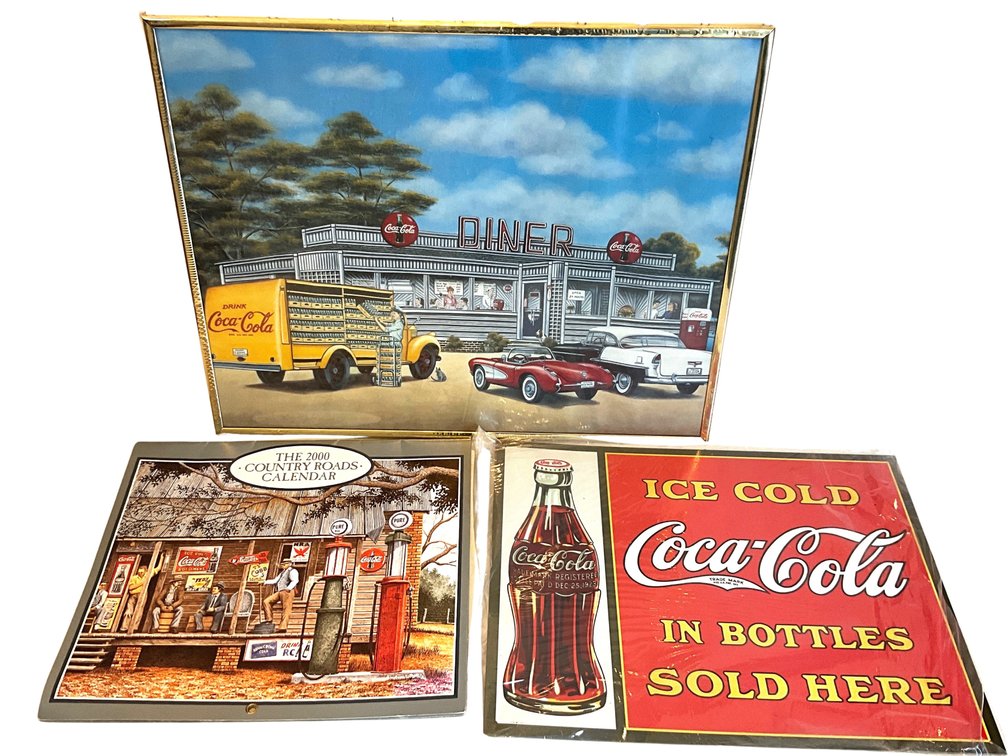 Coca-Cola Diner Print, Sign & Country Roads Calendar