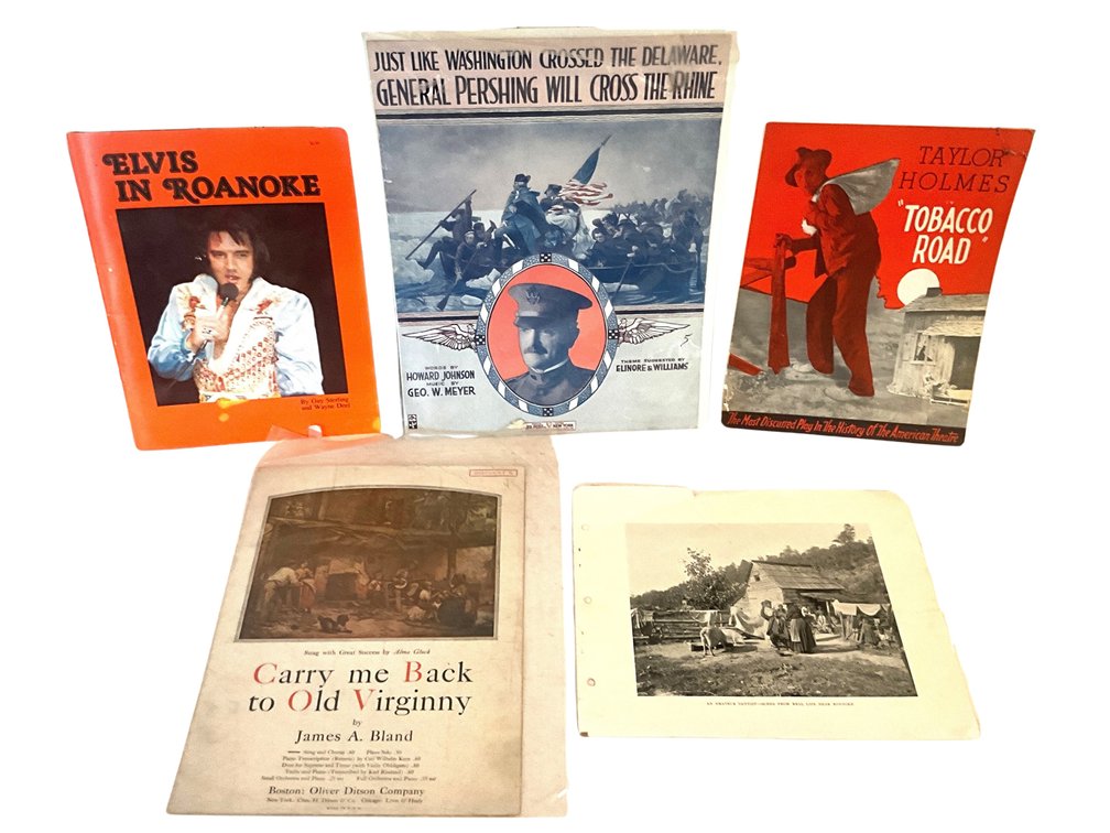 Five-Piece Virginia & Americana Ephemera Collection