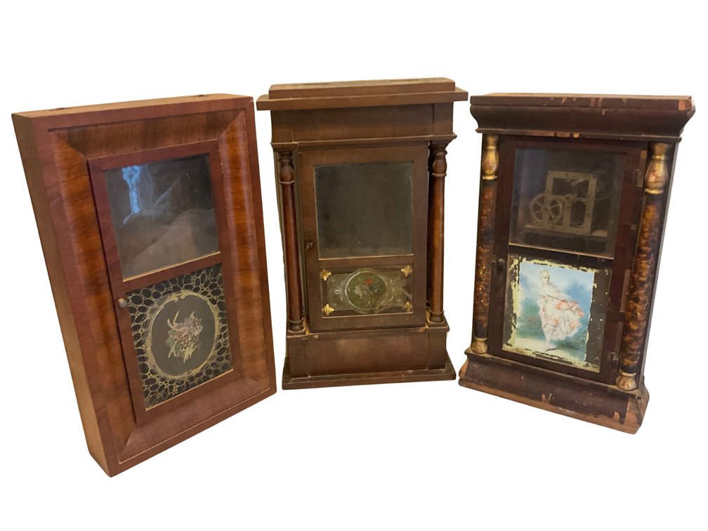 Three Wooden Wall Clock Cases