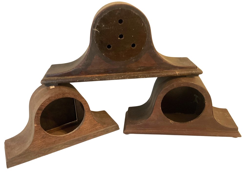 Three Wooden Mantel Clock Cases