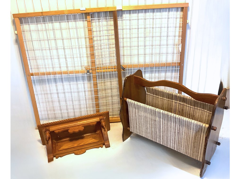 Doggy Gate, Magazine Rack & Decorative Wall Shelf