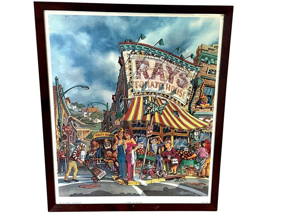 Eric E. Fitzpatrick “City Market – Ray’s Tomato House” Framed Print