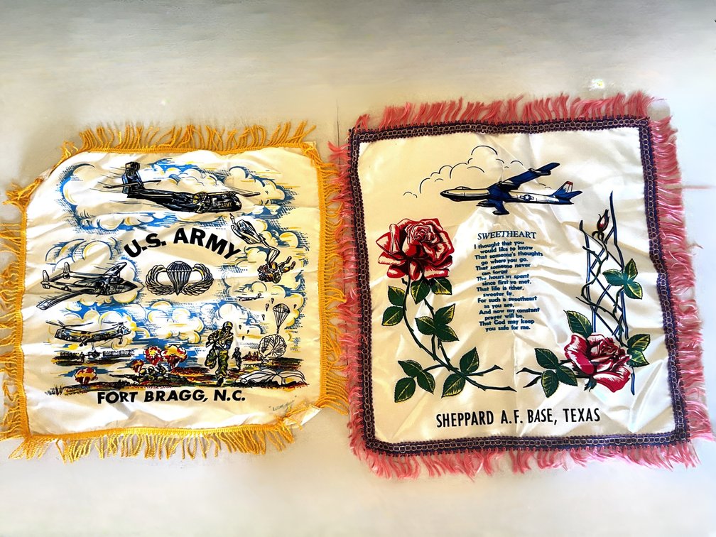 U.S. Army Fort Bragg & Sheppard A.F. Base Souvenir Pillows