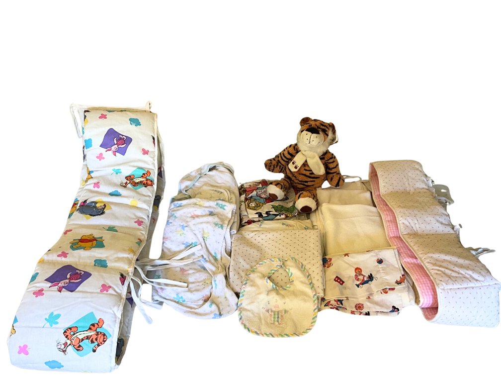 Baby Bedding & Nursery Lot with Plush Tiger
