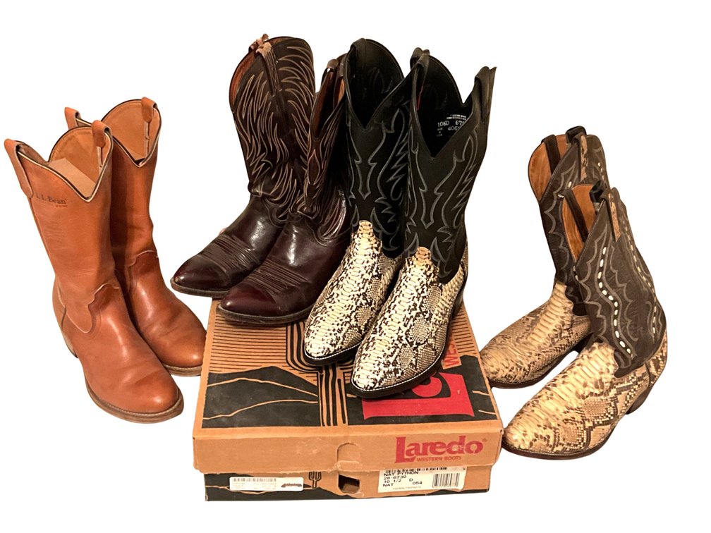 Four Pairs of Western Cowboy Boots