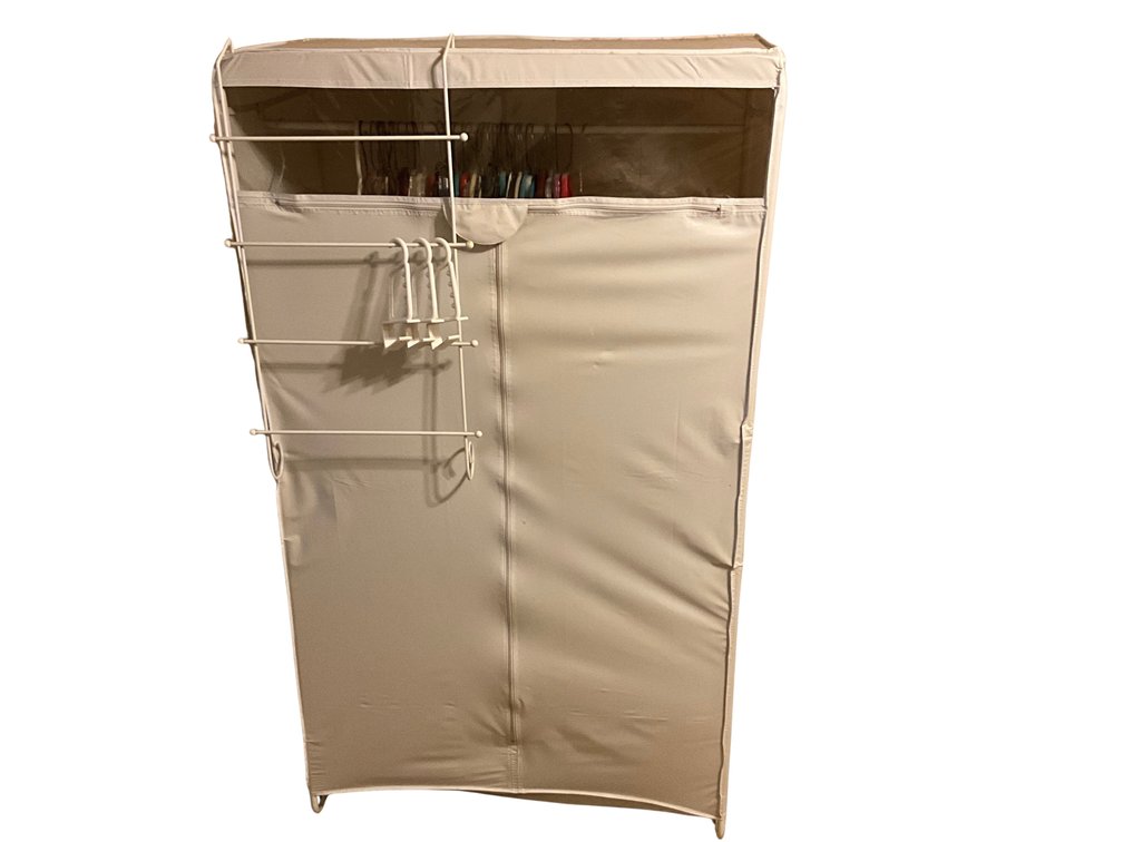 Portable Fabric Wardrobe Closet with Over the Door Rack