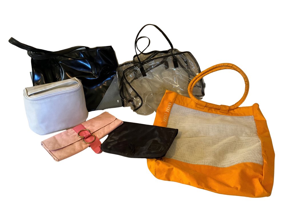 Estee Lauder and Lancome Tote Bags, Cosmetic Cases, and Clutches