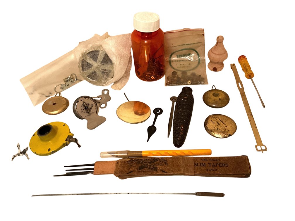 Small Clock and Edison Pieces