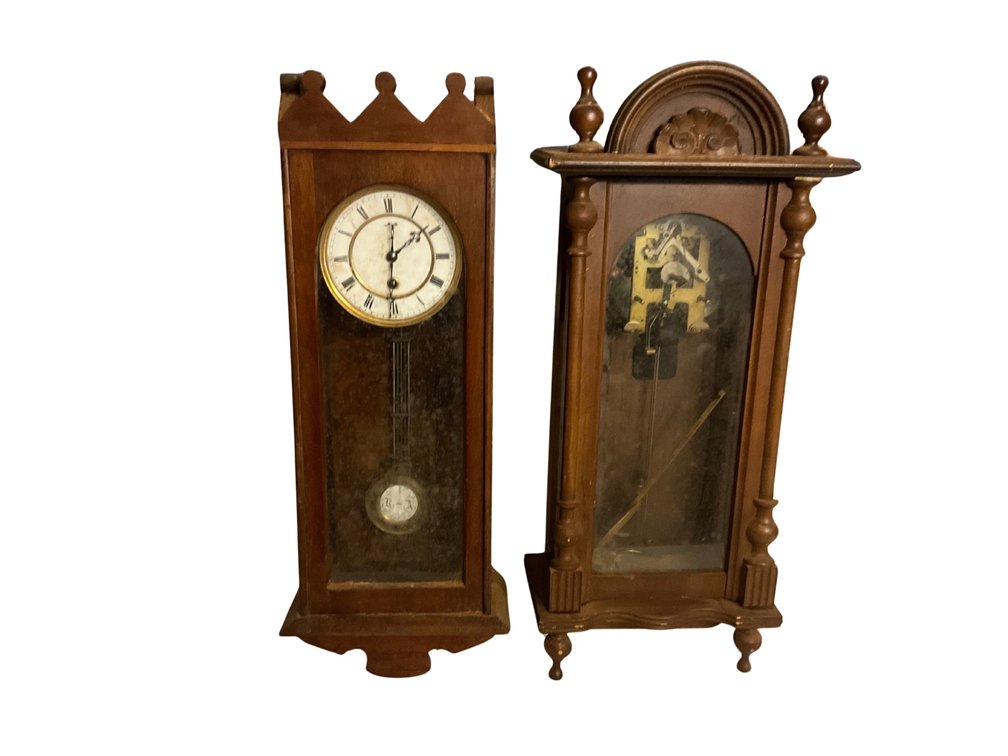 Two Vintage Wall Clocks