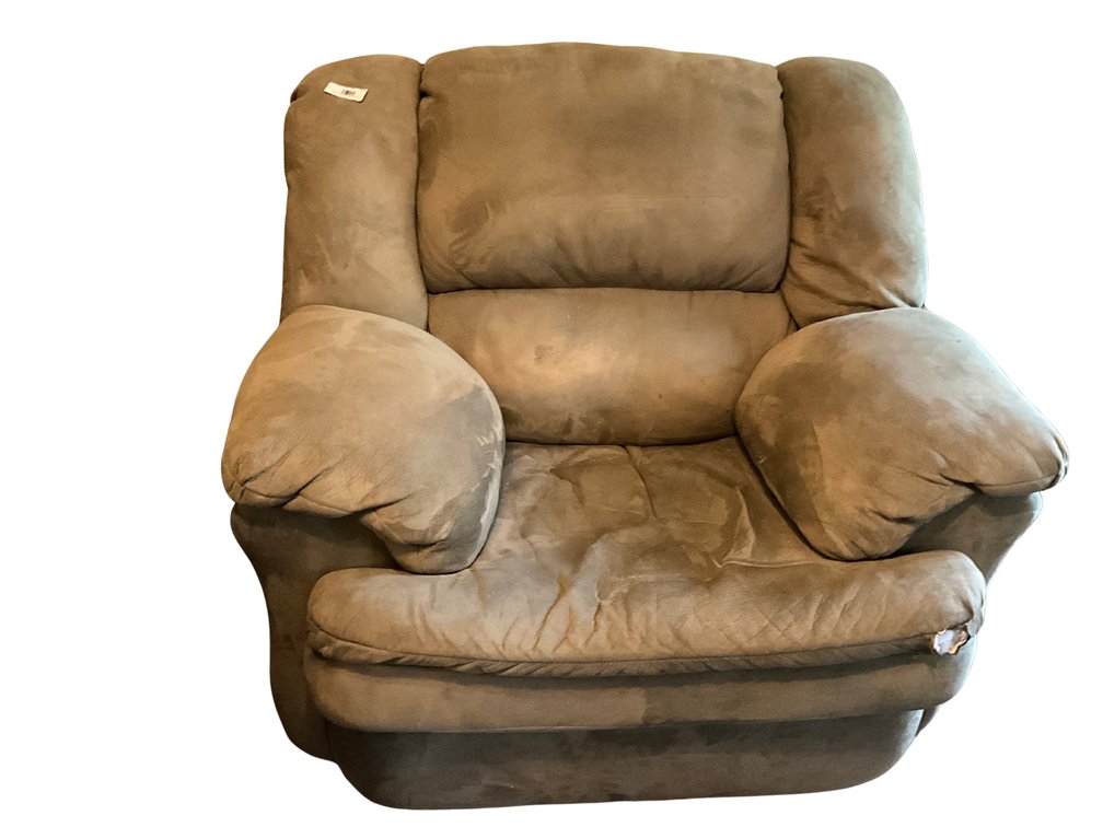 Tan Upholstered Recliner