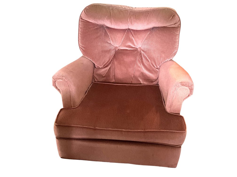 Pink Upholstered Armchair